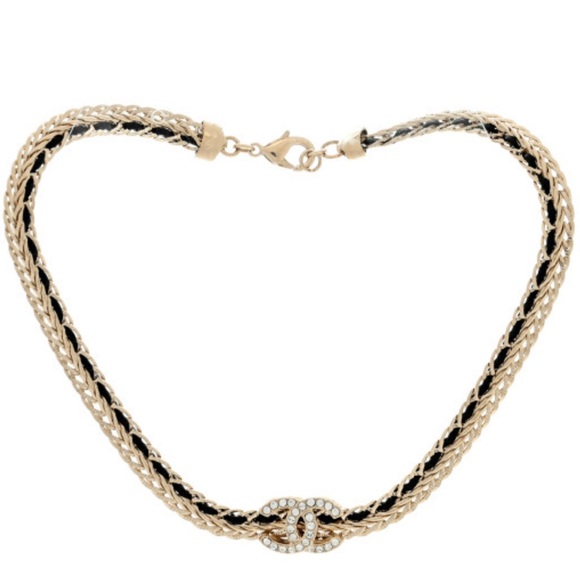 Authentic Chanel crystal CC necklace - Picture 4 of 14